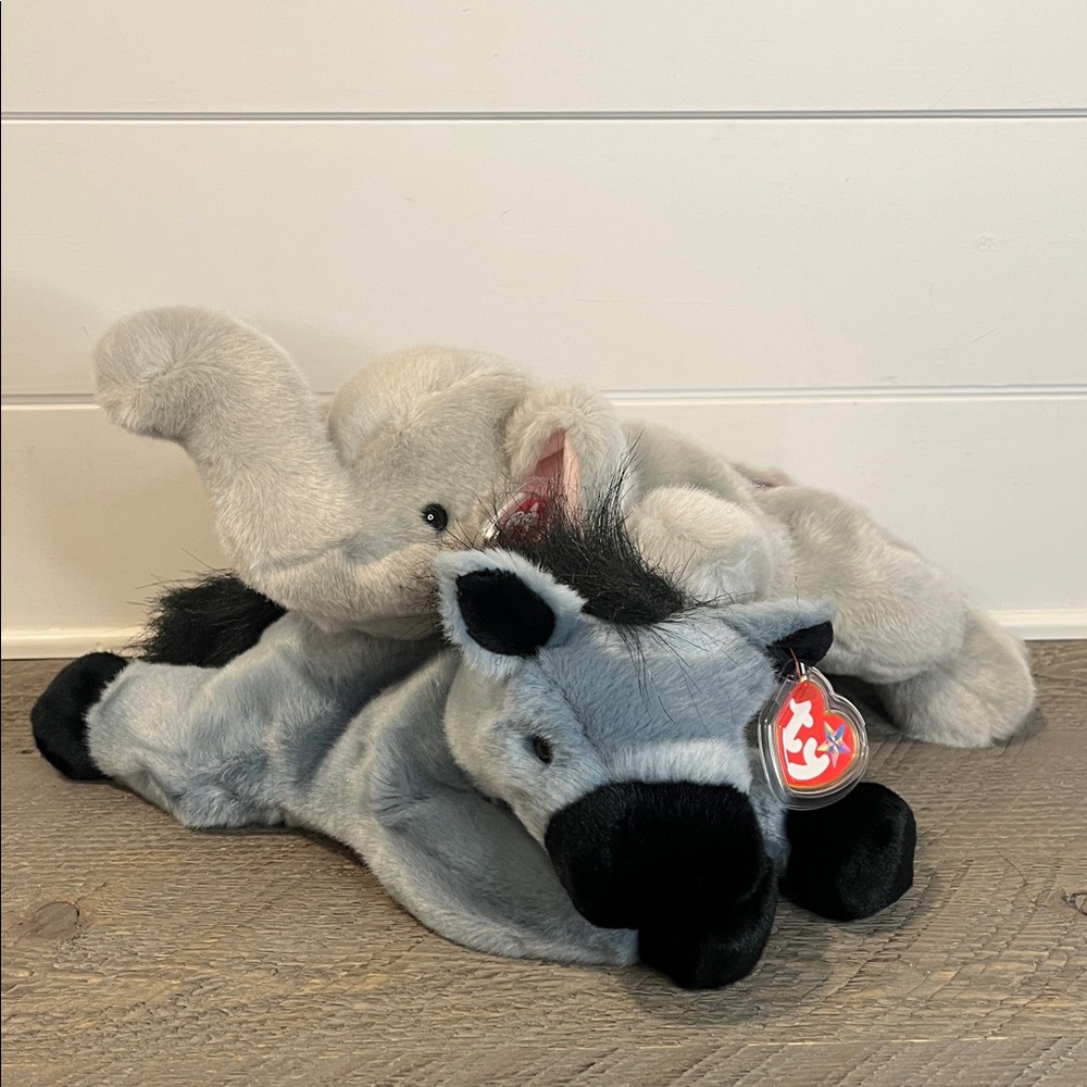 Ty Beanie buddies bundle lefty and righty political democratic republican (2000)